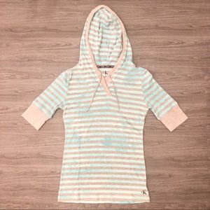 Calvin Klein Blue Striped Hoodie